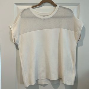 Rag & Bone white knit top size M